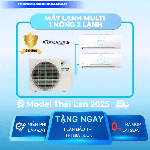 MKC70/ 1.0HP +2.0HP Combo Máy lạnh Daikin Multi S Model Thái lan