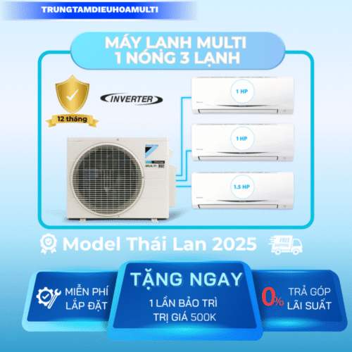 MKC50/ 1.0HP +1.0HP +1.5HP Combo Máy lạnh Daikin Multi S Model Thái lan