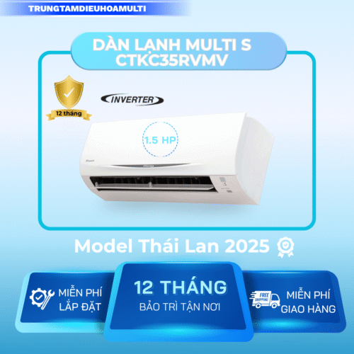 Dàn Lạnh Treo Tường Daikin Inverter, Multi S - 1.5 HP, CTKC35RVMV