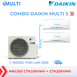 Combo Máy lạnh Multi Daikin MKC50/ 1.0HP + 1.0HP Daikin Inverter Thái Lan Model 2025